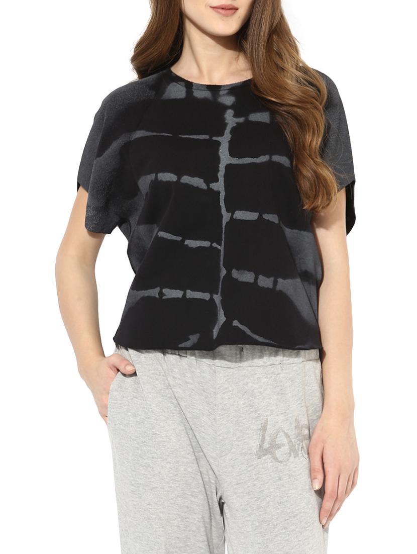 grey printed asymmetrical top - 14410614 - Zoom Image - 1