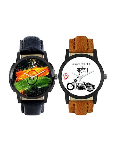 Men Multi Color Analog Watch combo - 14410622 - Very Small Image - 1