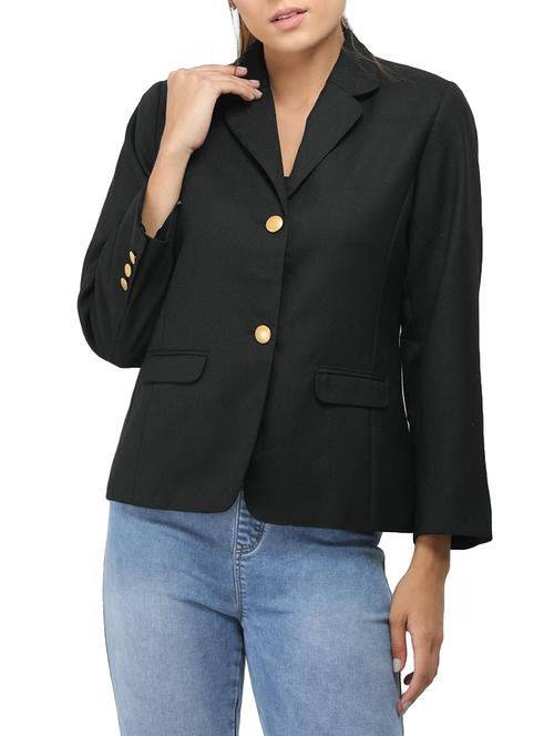 black solid blazer - 14410863 - Standard Image - 1