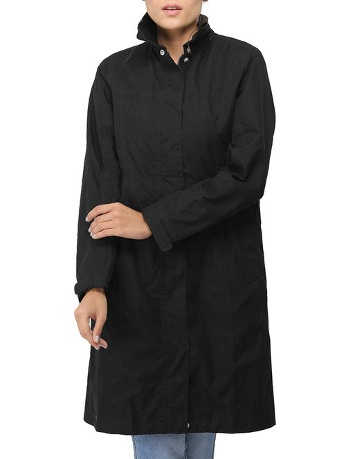solid black casual coat - 14410871 - Standard Image - 1