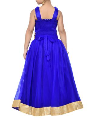 blue satin party gown - 14411115 - Standard Image - 3