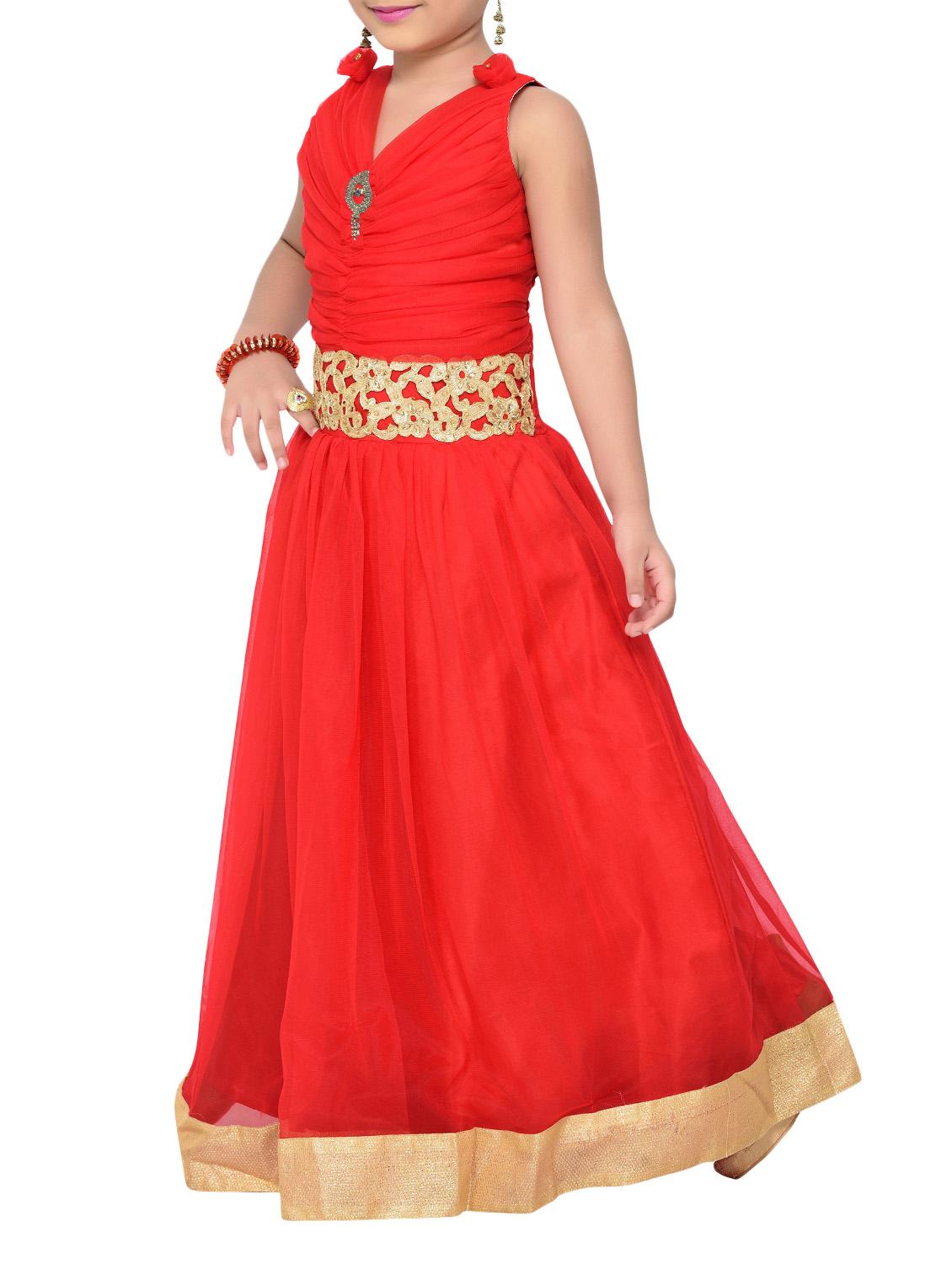 red satin party gown - 14411118 - Zoom Image - 2