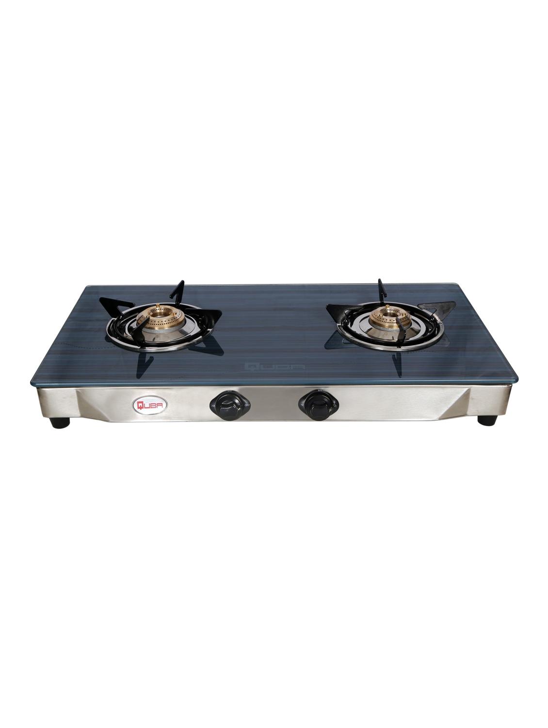 S2 Blue Line Rectangular Digital Glass 2 Burner Auto Ignition Gas Stove - 14411297 - Zoom Image - 1