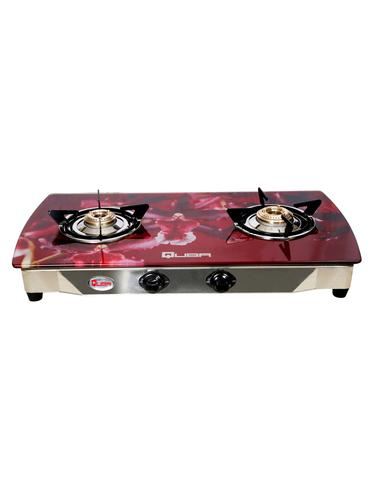 S2 Red & White Arc Digital Glass 2 Burner Auto Ignition Gas Stove - 14411300 - Very Small Image - 1