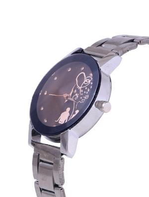 skylofts analog black dial stainless steel watch - 14411875 - Standard Image - 2