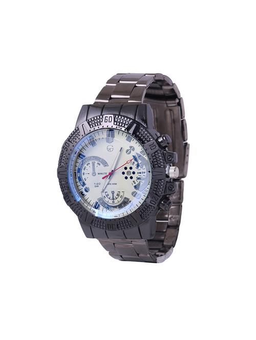skylofts analog black dial stainless steel watch - 14411878 - Standard Image - 1