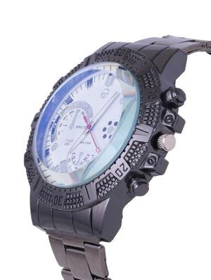 skylofts analog black dial stainless steel watch - 14411878 - Standard Image - 2