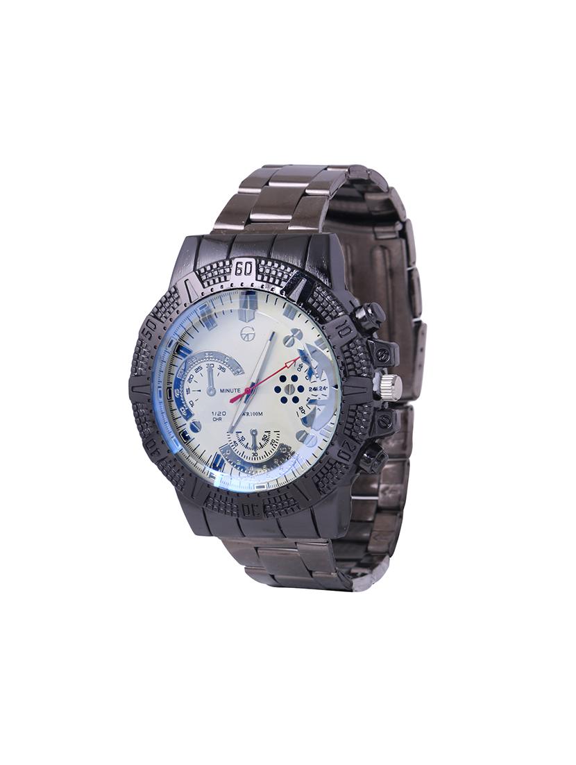 skylofts analog black dial stainless steel watch - 14411878 - Zoom Image - 1