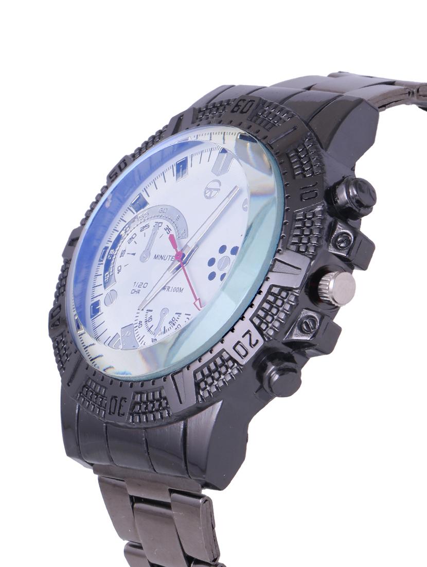 skylofts analog black dial stainless steel watch - 14411878 - Zoom Image - 2