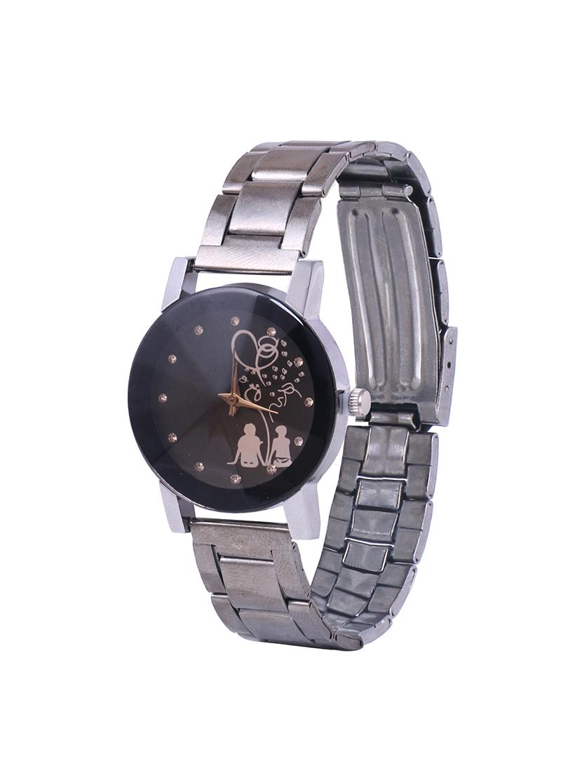 skylofts analogue black dial stainless steel watch - 14411884 - Zoom Image - 1