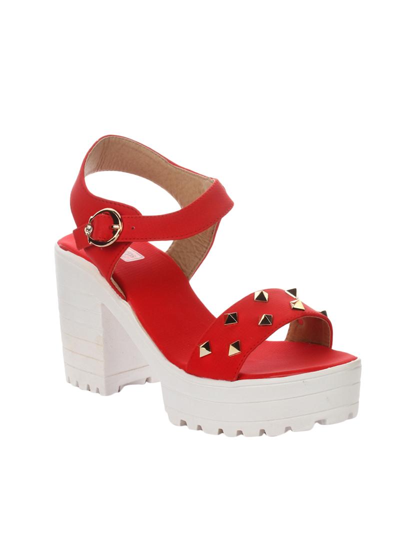 red ankle strap sandal - 14411933 - Zoom Image - 1