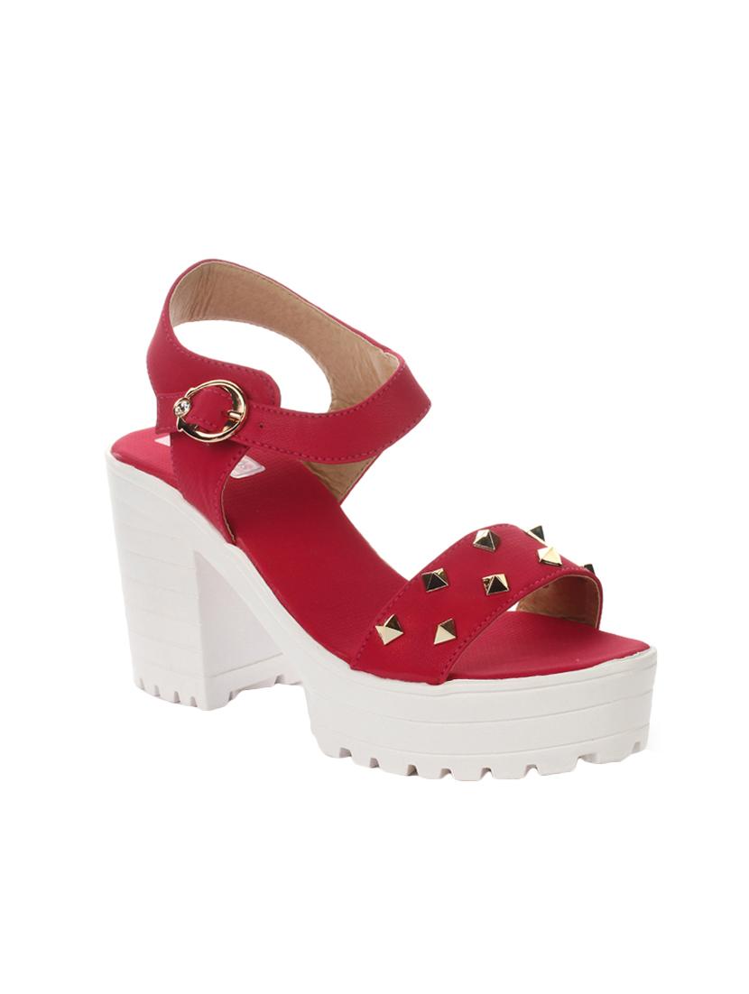 maroon ankle strap sandal - 14411938 - Zoom Image - 1