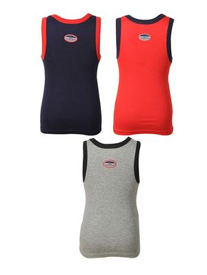 set of 3 multi colored cotton vests - 14412388 - Standard Image - 2