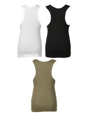 set of 3 multi colored cotton vests - 14412392 - Standard Image - 2