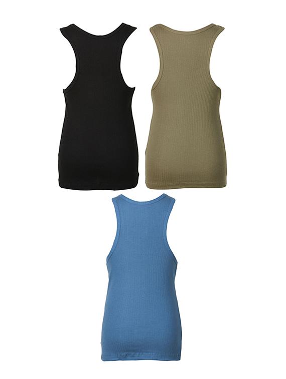 set of 3 multi colored cotton vests - 14412395 - Zoom Image - 2