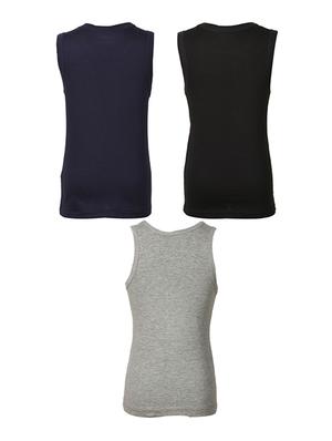 set of 3 multi colored cotton vests - 14412403 - Standard Image - 2
