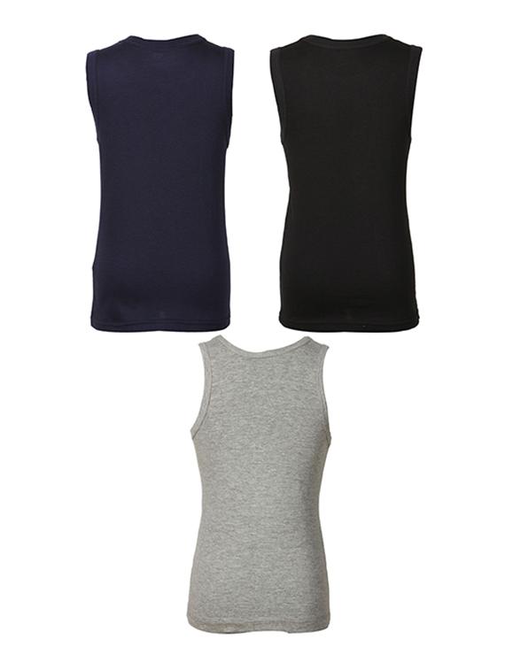 set of 3 multi colored cotton vests - 14412403 - Zoom Image - 2