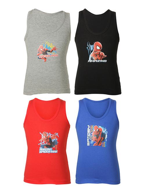 set of 4 multi colored cotton vests - 14412411 - Standard Image - 1