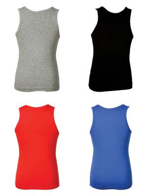 set of 4 multi colored cotton vests - 14412411 - Standard Image - 2