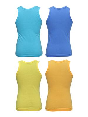set of 4 multi colored cotton vests - 14412412 - Standard Image - 2
