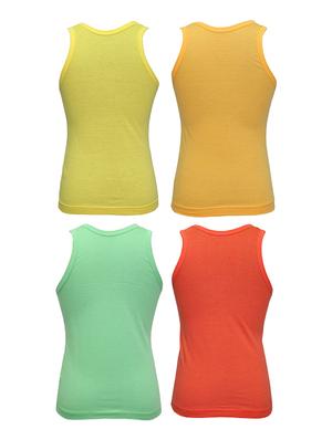 set of 4 multi colored cotton vests - 14412413 - Standard Image - 2