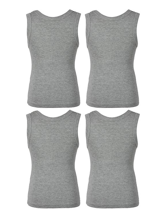 set of 4 multi colored cotton vests - 14412417 - Zoom Image - 2