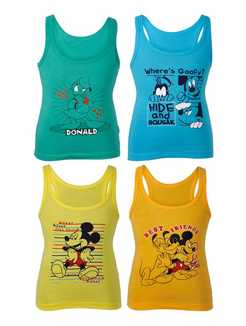 set of 4 multi colored cotton vests - 14412421 - Very Small Image - 1
