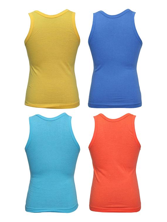 set of 4 multi colored cotton vests - 14412424 - Zoom Image - 2