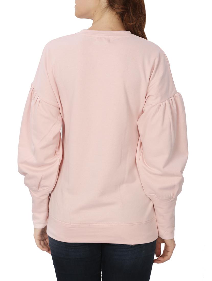 pink fleece round neck sweatshirt - 14412461 - Zoom Image - 3