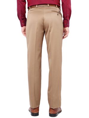 brown cotton blend formal trouser - 14413321 - Standard Image - 2