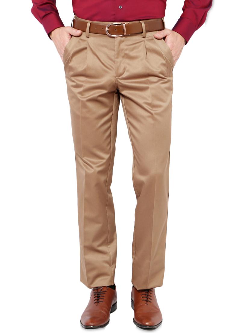 brown cotton blend formal trouser - 14413321 - Zoom Image - 1