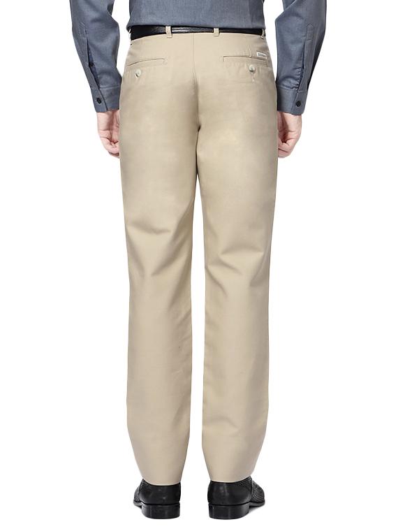 beige cotton blend formal trouser - 14413460 - Zoom Image - 2