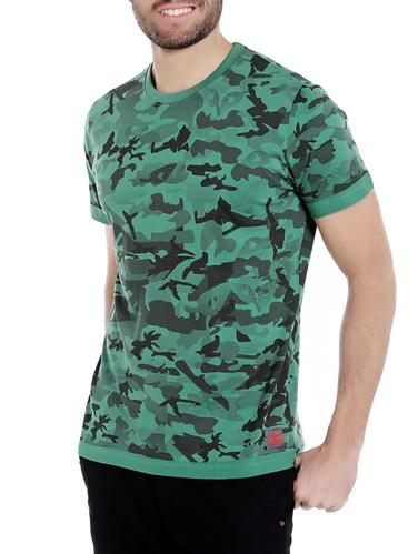 green cotton all over print t-shirt - 14413893 - Very Small Image - 1