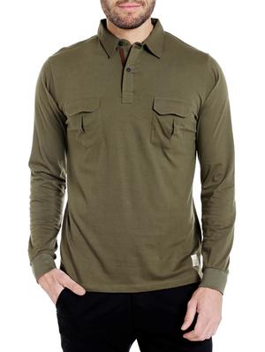 Olive green cotton solid t-shirt - 14413894 - Standard Image - 1