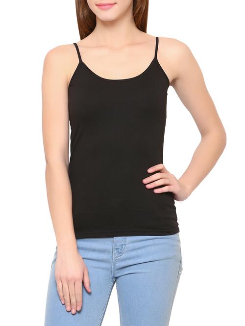 Black cotton camisole - 14413968 - Very Small Image - 1