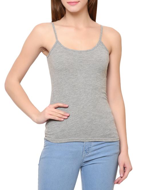 Grey cotton camisole - 14413970 - Standard Image - 1