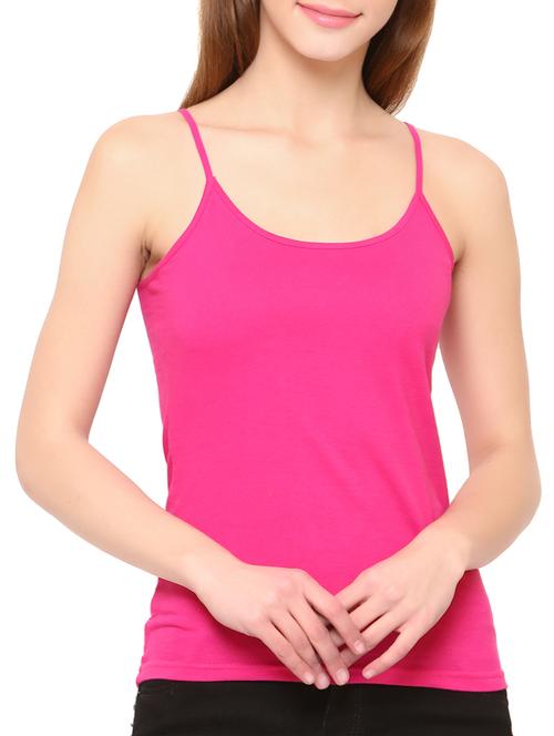 Pink cotton camisole - 14413971 - Standard Image - 1