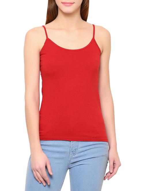 Red cotton camisole - 14413972 - Standard Image - 1