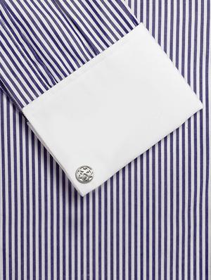silver metal cufflink - 14413987 - Standard Image - 3