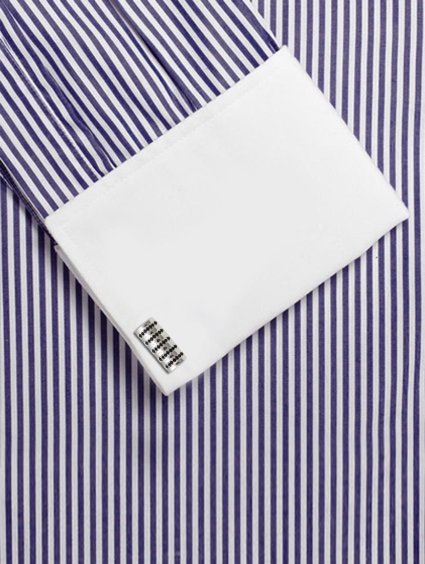 silver metal cufflink - 14414004 - Zoom Image - 3