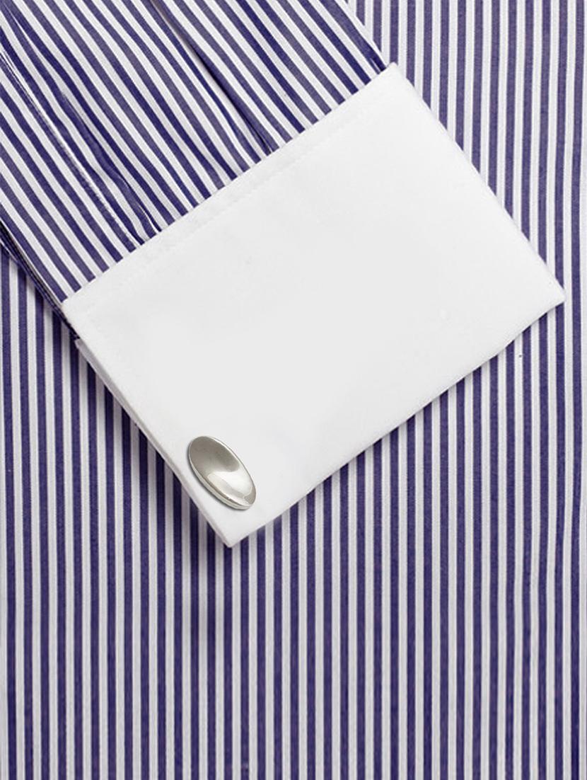 silver metal cufflink - 14414009 - Zoom Image - 3