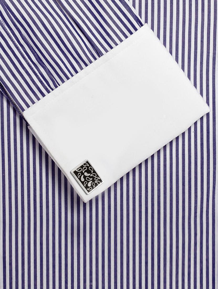 black metal cufflink - 14414014 - Zoom Image - 3