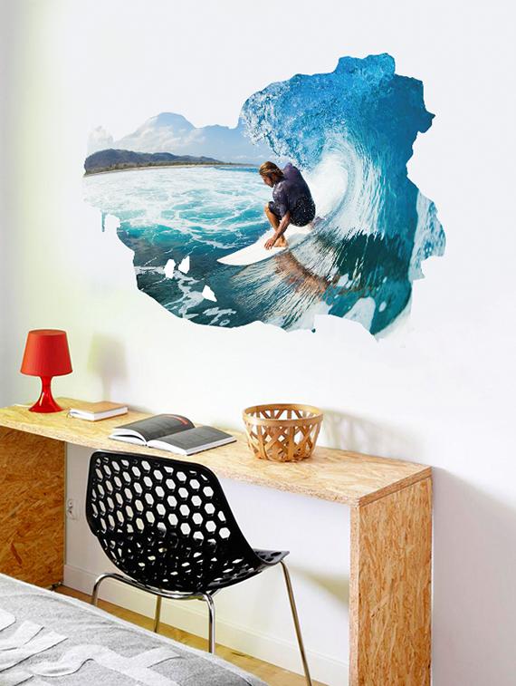 cortina racing in water 3d theme wall stickers - 14415649 - Zoom Image - 2