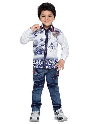 blue cotton full length set - 14416363 - Standard Image - 2