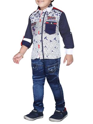 blue cotton full length set - 14416368 - Standard Image - 3
