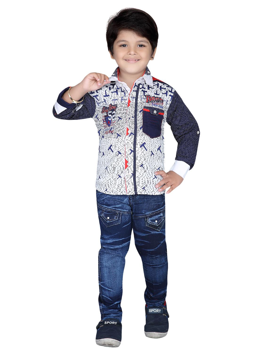 blue cotton full length set - 14416368 - Zoom Image - 2
