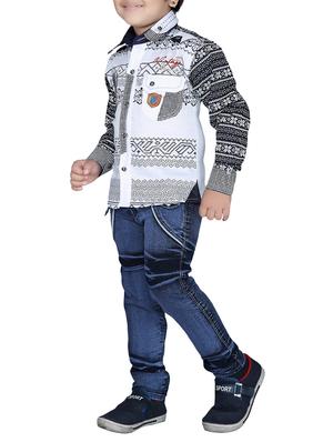 white cotton full length set - 14416370 - Standard Image - 3