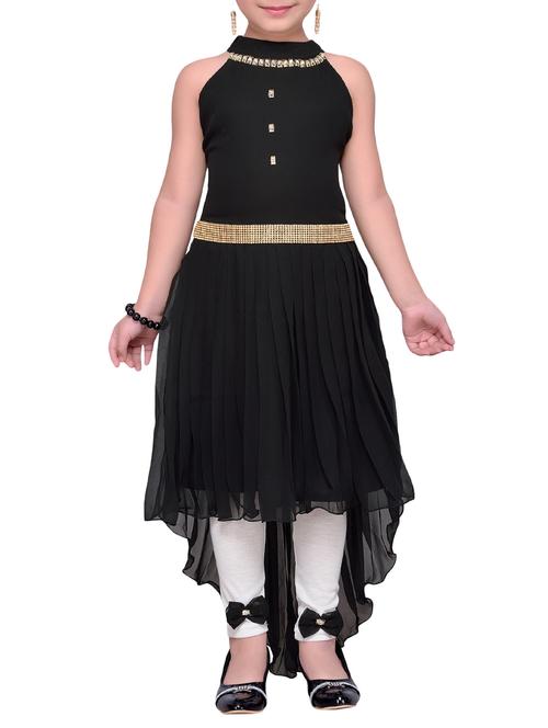black georgette tunic set - 14417475 - Standard Image - 1
