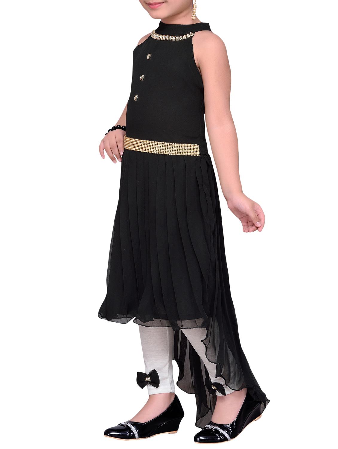 black georgette tunic set - 14417475 - Zoom Image - 2