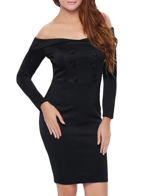 off shoulder bodycon dress - 14417521 - Standard Image - 1